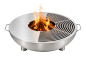 Preview: Grillplatte für Feuerschale Edelstahl Plancha mit Grillfläche